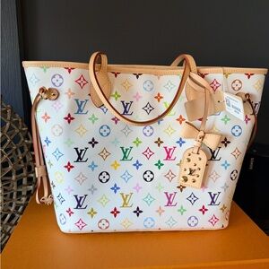Louis Vuitton x Takashi Murakami Neverfull MM Multicolor Monogram (M27787) 2026